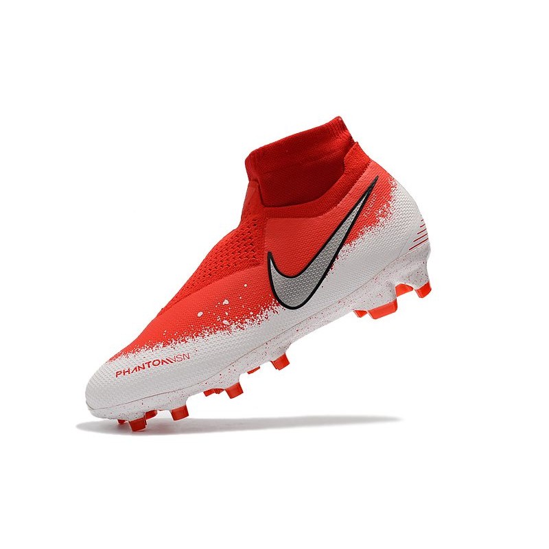 Nike Phantom VSN Elite DF FG Červené Bílý stříbrný